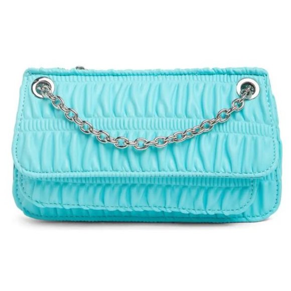 House of Want Sky Blue Shirred Shoulder Bag - Picture 2 of 7